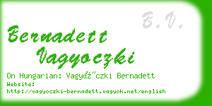 bernadett vagyoczki business card